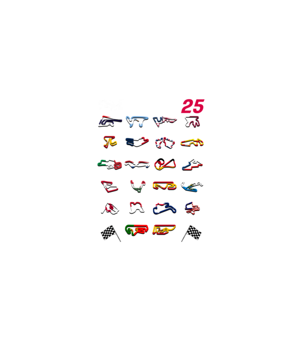 MOTOGP 25 CALENDAR Negru model negru pe tricou