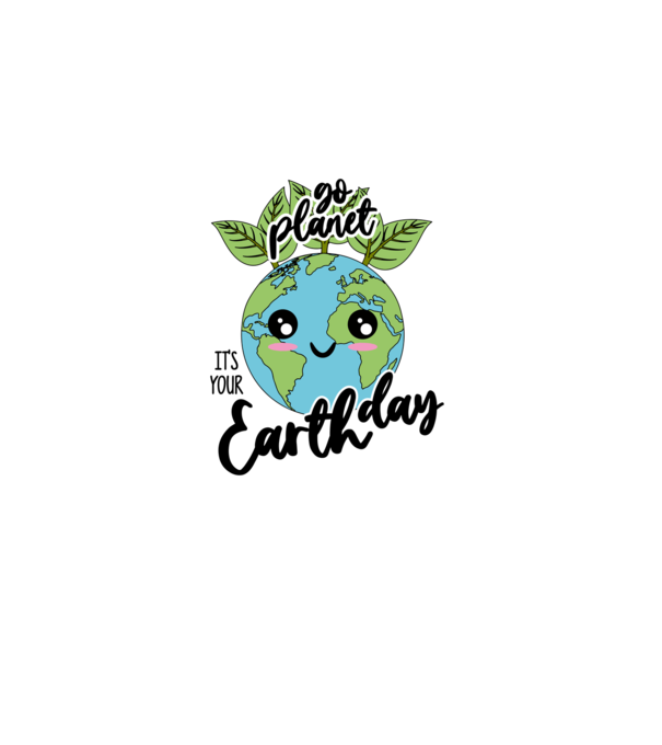 Go planet its your earth day model alb pe tricou