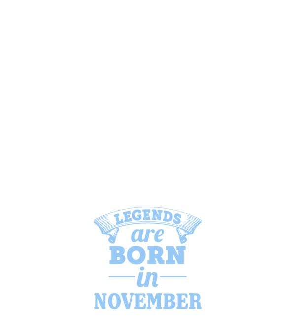 Legends are born in November model albastru închis pe tricou