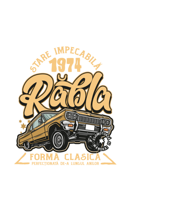 Rablă 1975 model negru pe tricou