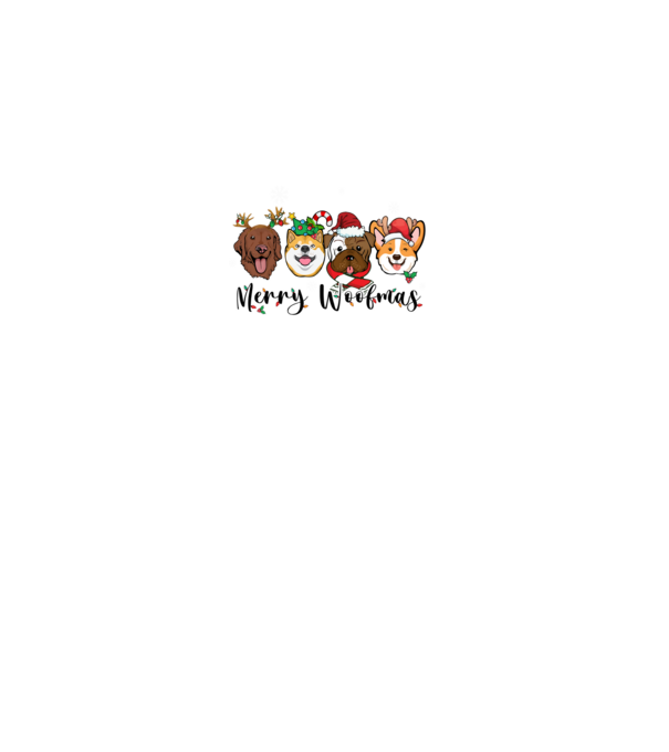 Merry woofmas 2 model alb pe tricou