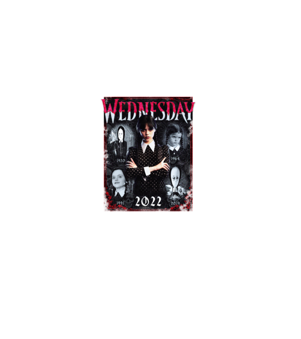 WEDNESDAY multi all time model negru pe tricou