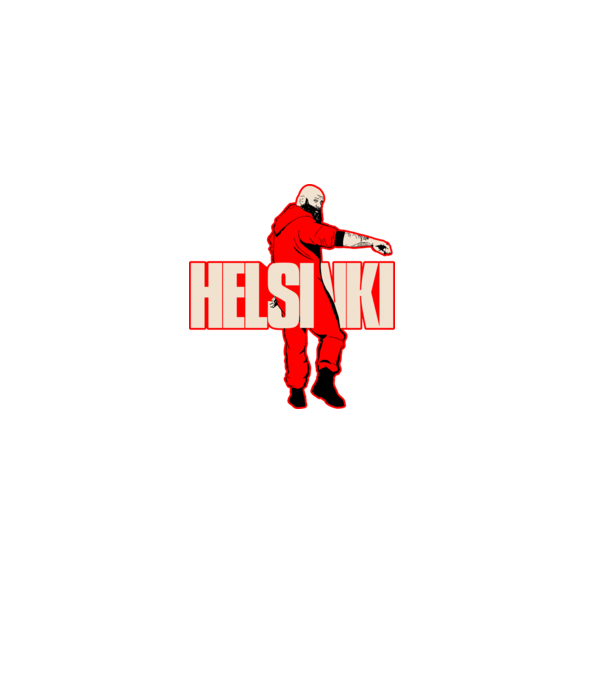 helsinki la casa de papel model negru pe tricou
