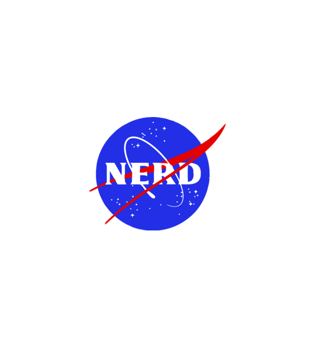Nerd NASA model gri pe tricou
