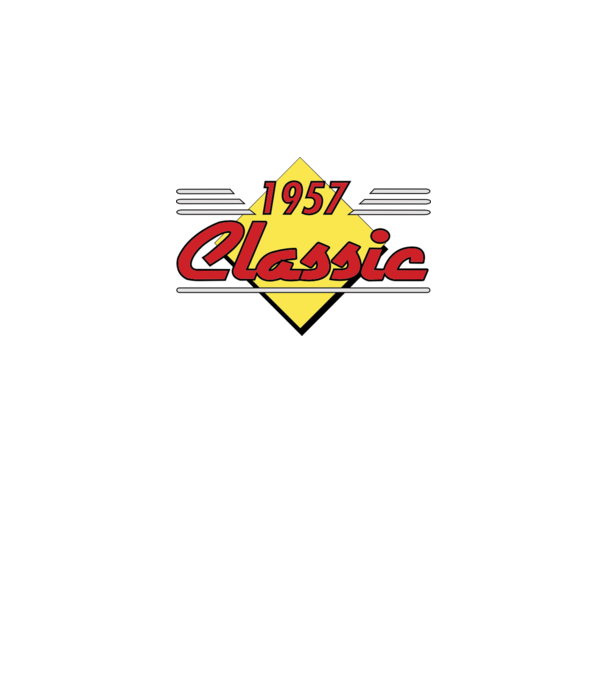 Classic - 1957 model negru pe tricou