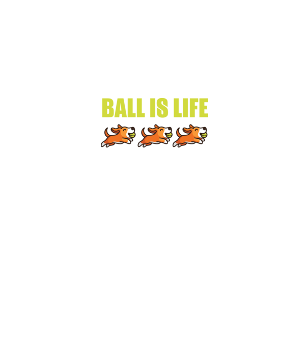 Ball is life model negru pe tricou