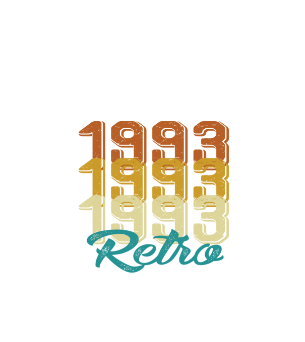 Retro 1993 model negru pe tricou