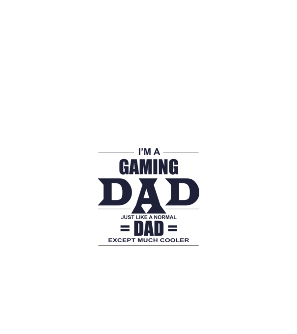 Gaming dad model alb pe tricou