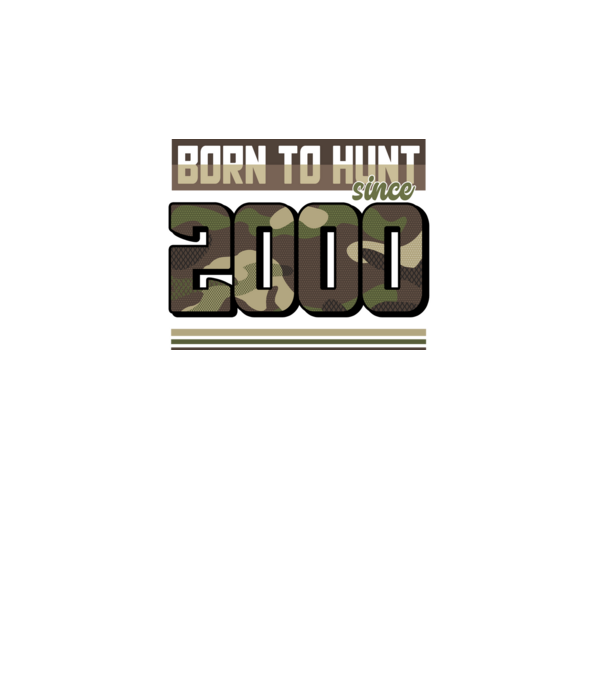 Born to hunt since 2000 model turcoaz pe tricou