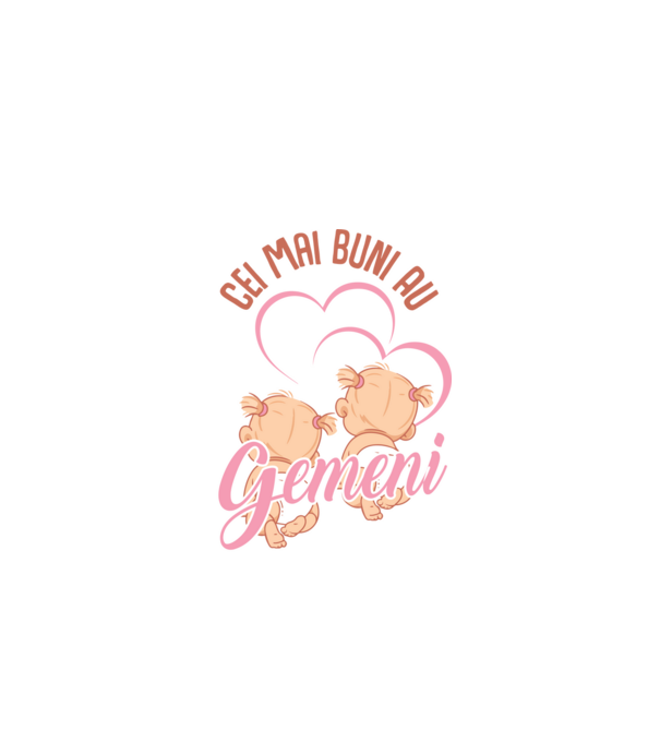 Cei mai buni au gemeni model alb pe tricou