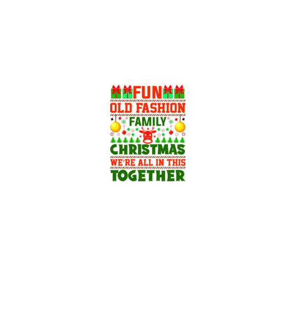 fun old fashion family christmas model negru pe tricou