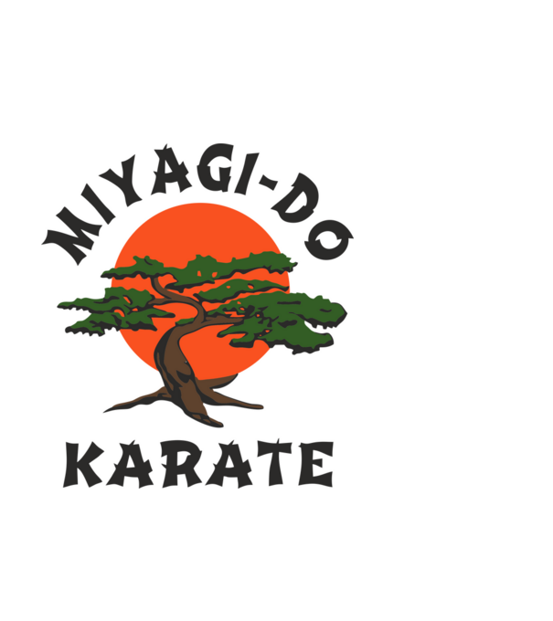 Miyagi-do karate cobra kai model alb pe tricou
