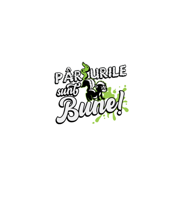 Pârțurile sunt bune model negru pe tricou