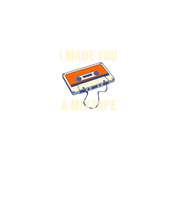 Mixtape model negru pe tricou