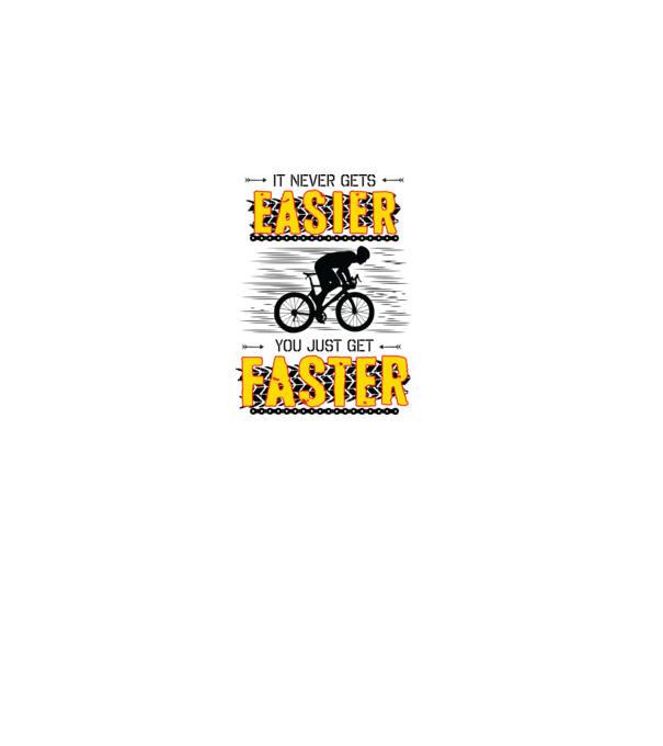 it never gets easier model alb pe tricou