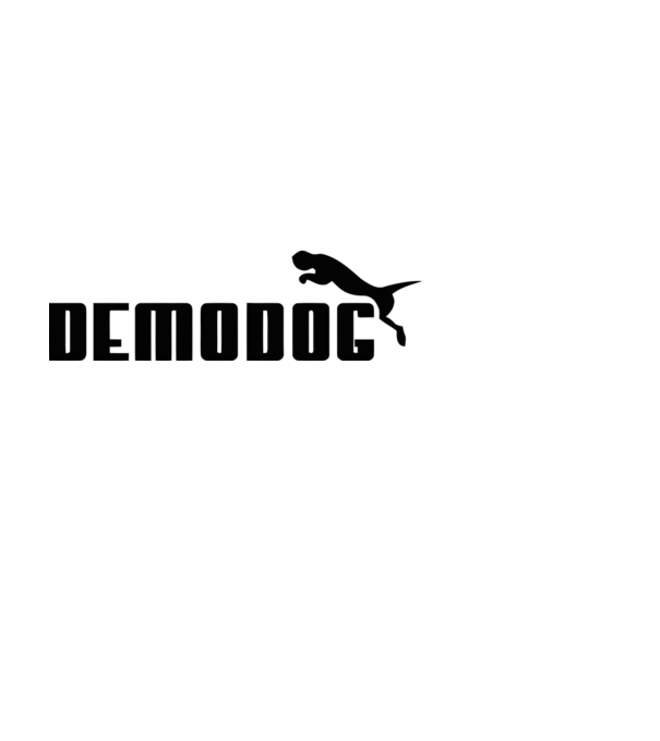 demodog logo black model alb pe tricou