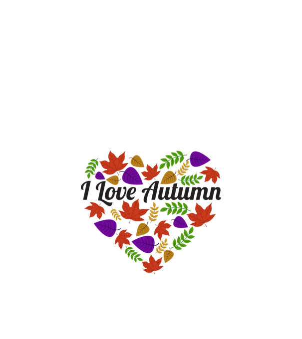 I love autumn model alb pe tricou