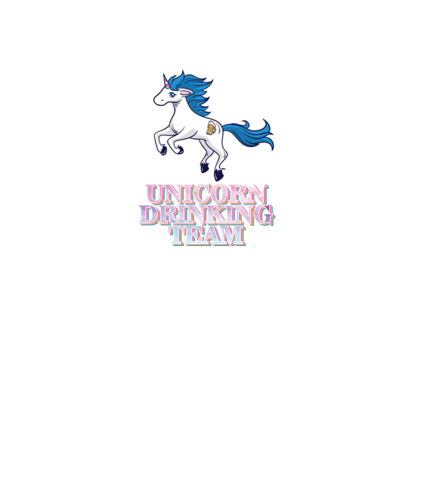 Unicorn drinking team model roz deschis pe tricou