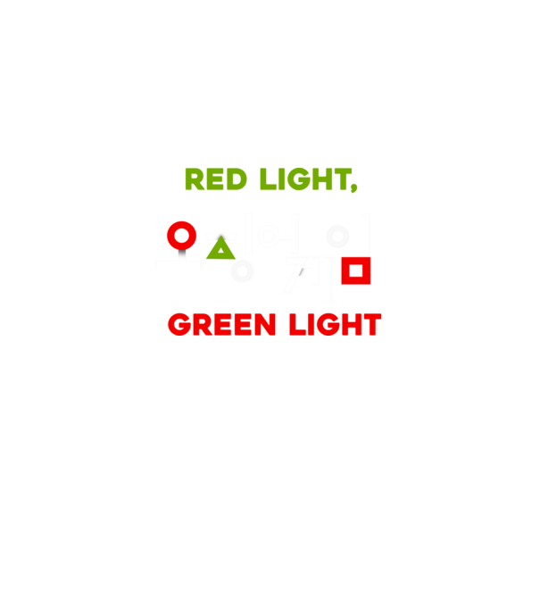 red light green light model negru pe tricou