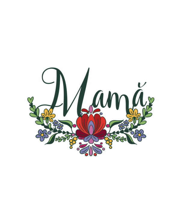 Mamă model alb pe tricou