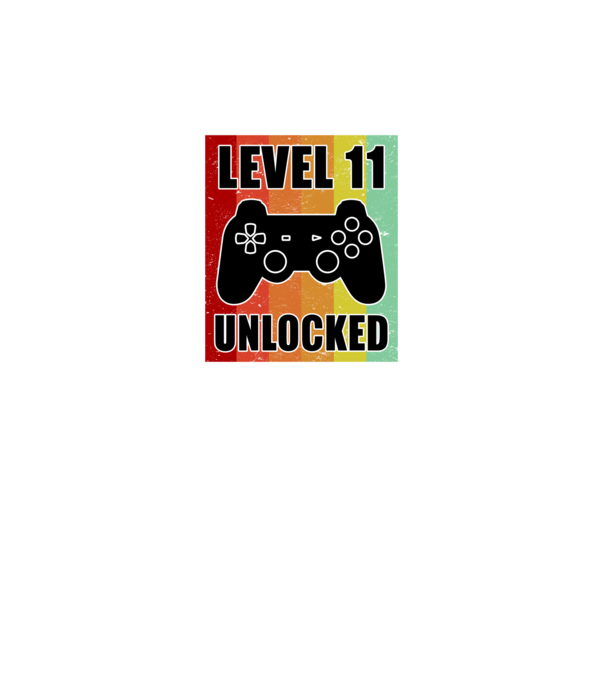 level 11 unlocked retro gamer model gri pe tricou