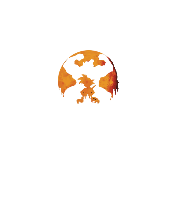 goku sunset model negru pe tricou