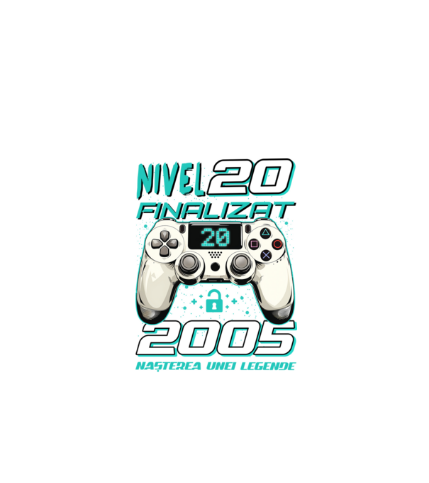Nivel finalizat 20 2005 model negru pe tricou