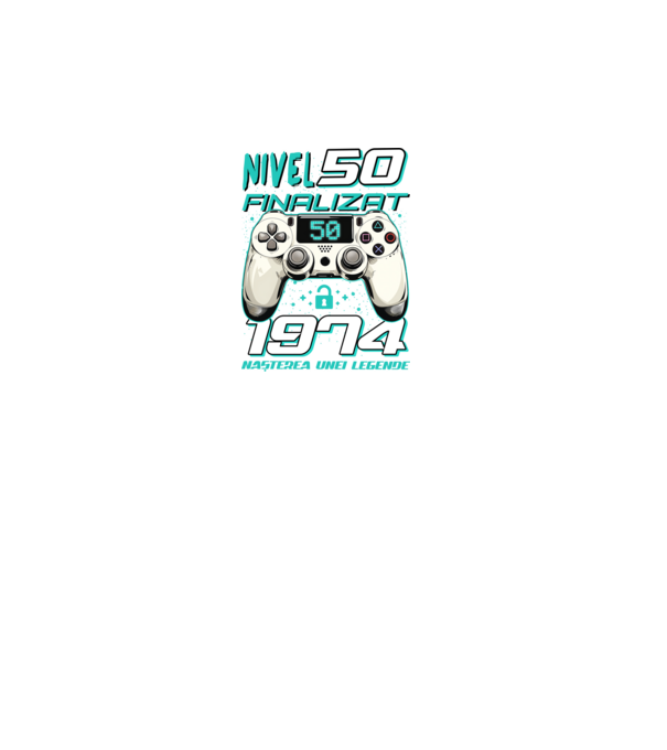 Nivel finalizat 50 1975 model negru pe tricou