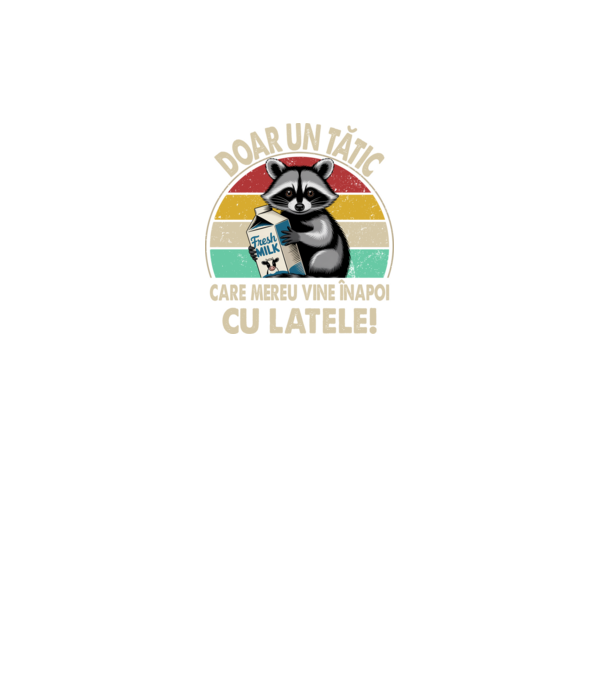 Retro Apa aki visszajött a tejjel RO model negru pe tricou