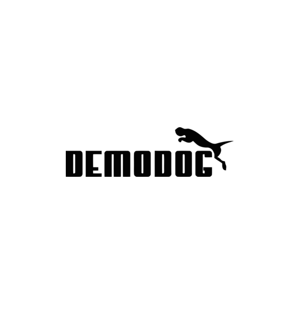 demodog logo black model verde de măr pe tricou