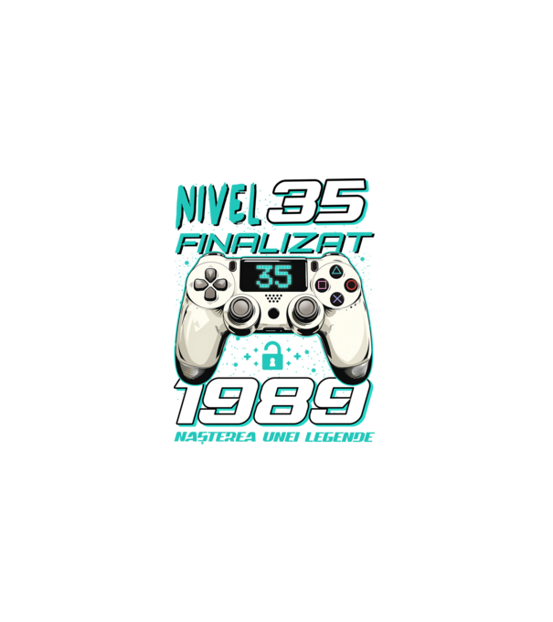 Nivel finalizat 35 1990 model negru pe tricou