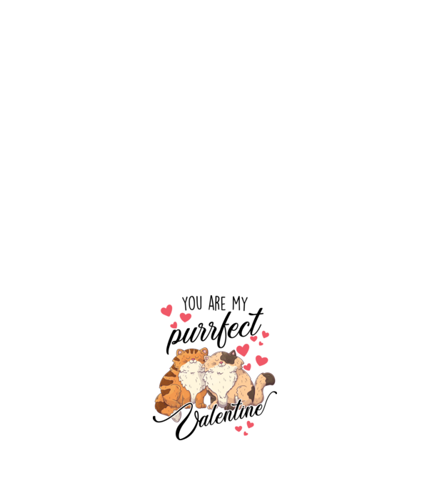 My purrfect valentine model negru pe tricou