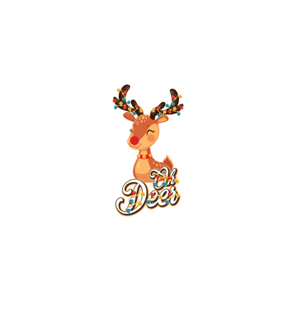 Oh deer model negru pe tricou