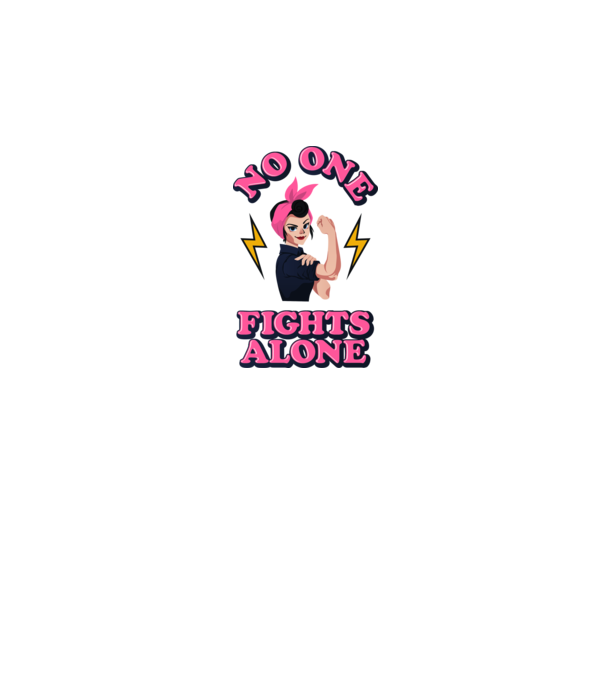 No one fights alone pinup model alb pe tricou