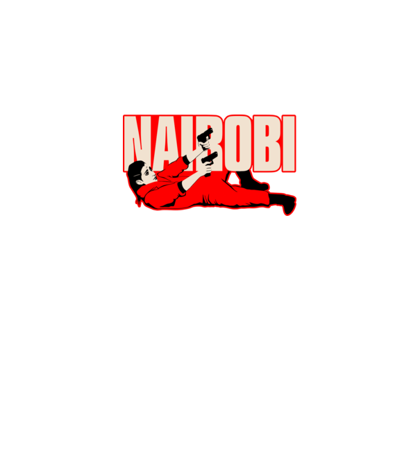 nairobi la casa de papel model negru pe tricou