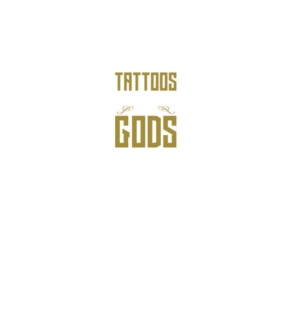 A man without tattoos is invisible to the gods model negru pe tricou