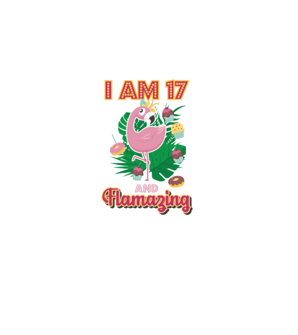 FLAMAZING Birthday 17 Years old model alb pe tricou
