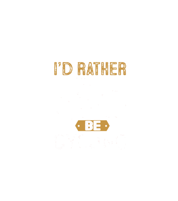 I'd rather be cycling model negru pe tricou