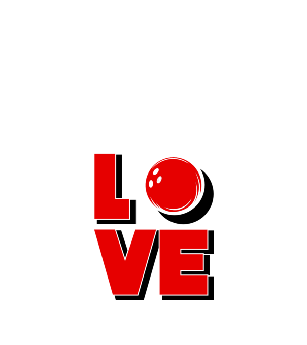 Love bowling model nisipiu pe tricou