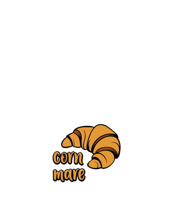 corn mare model negru pe tricou