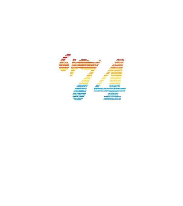 Retro Birthday 1974 model alb pe tricou