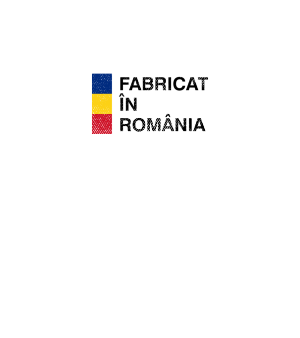 Fabricat în România model alb pe tricou
