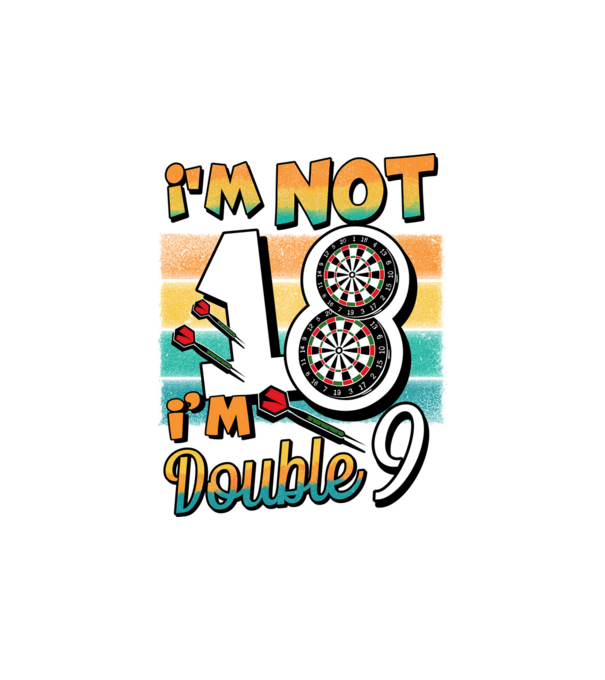 Darts Birthday 18 years old model alb pe tricou