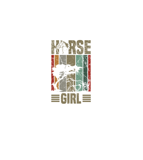 Horse girl model negru pe tricou