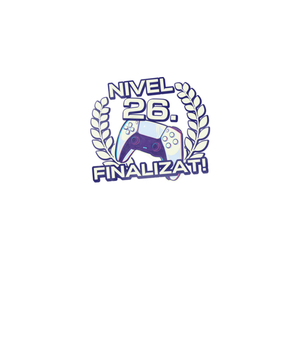 Nivel 26 finalizat! model negru pe tricou