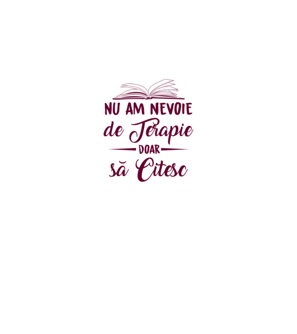 nu am nevoie de terapie, doar să citesc model alb pe tricou