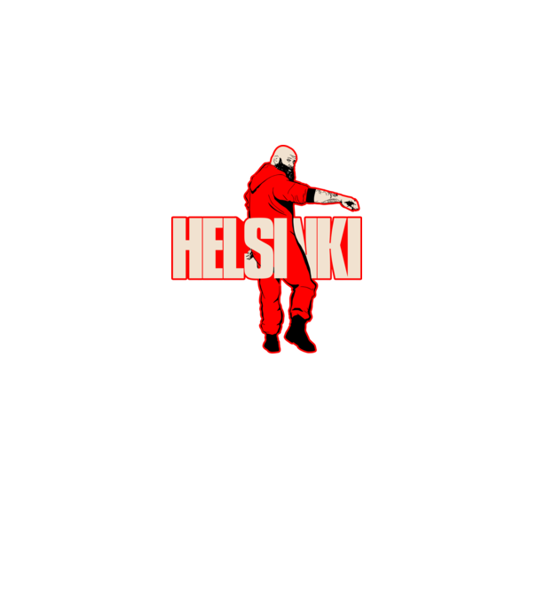 helsinki la casa de papel model negru pe tricou