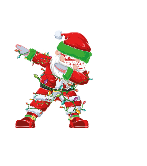 Dab Santa model negru pe tricou