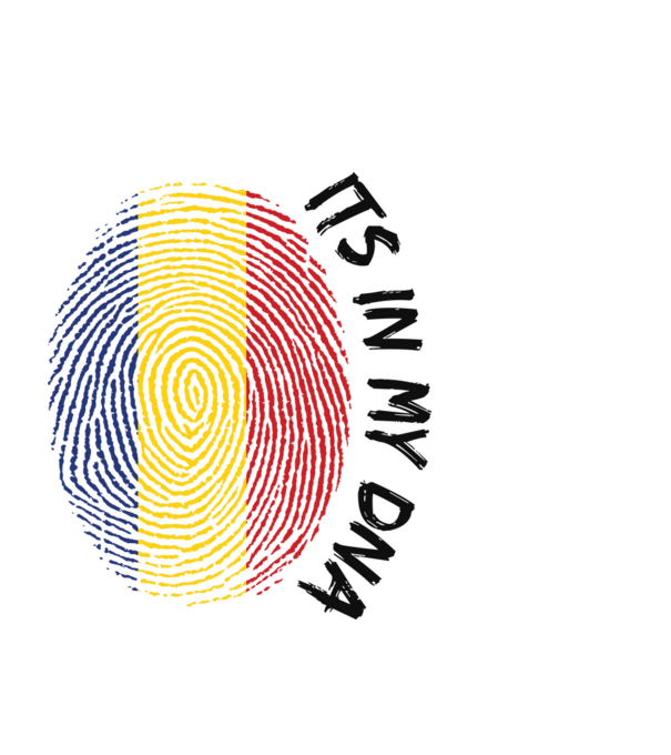 România fingerprint model negru pe tricou