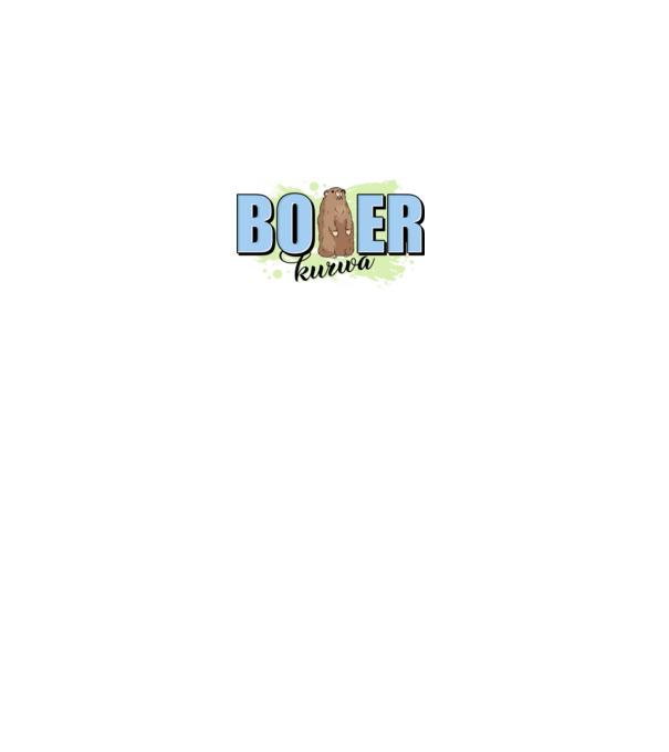 Bober Kurwa model alb pe tricou